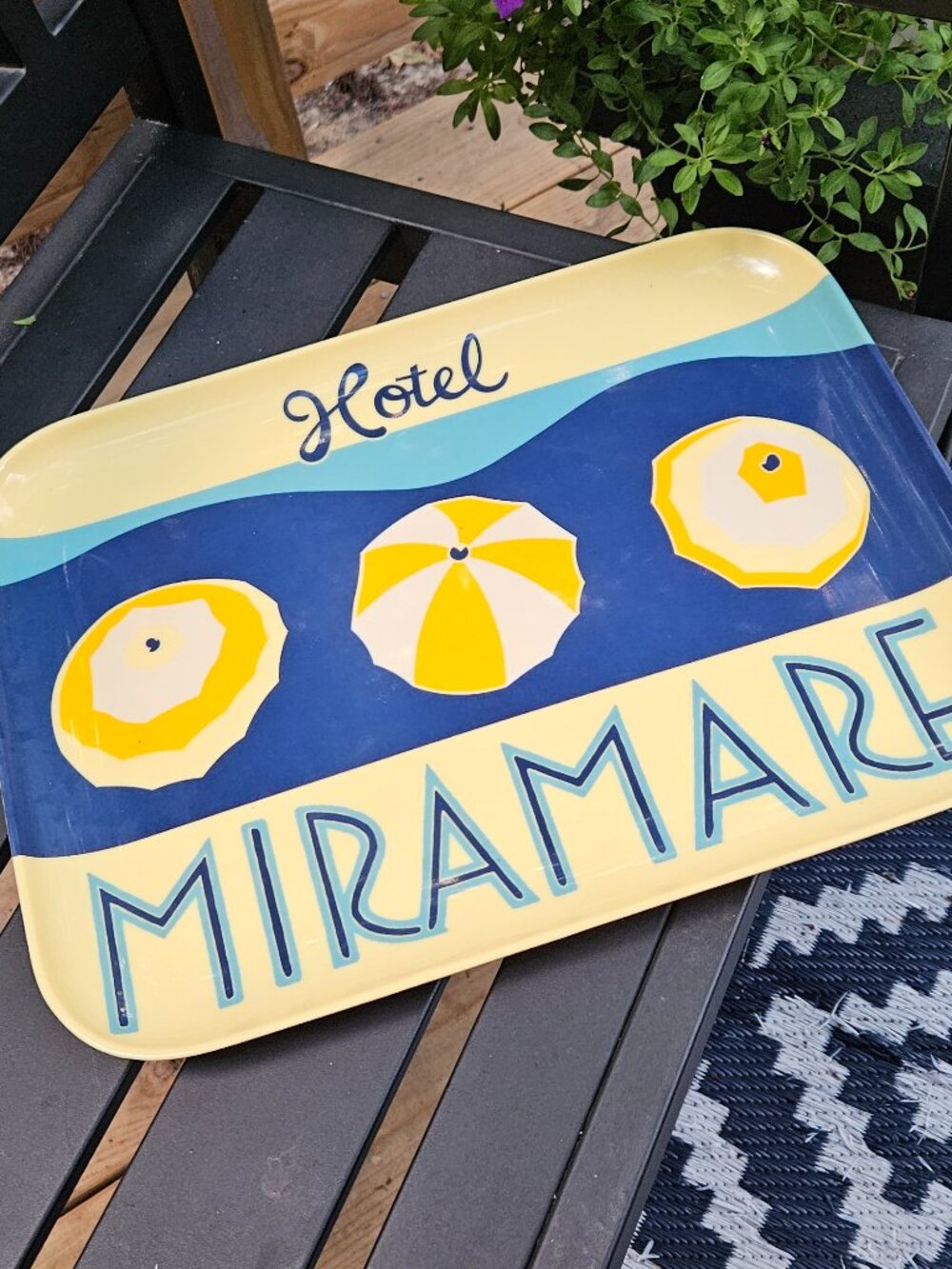 Retired Pottery Barn Outdoor Melamine 16 in X 12 in serving platter